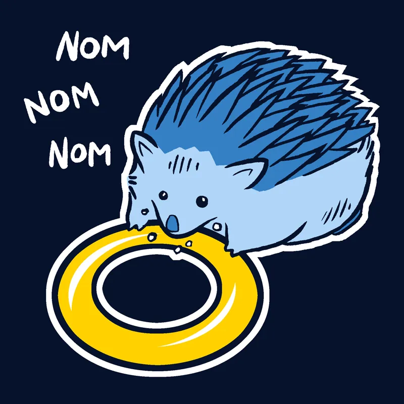 Hungry Blue Hedgehog Shirt