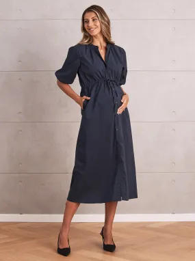 Joanna Maternity & Nursing Navy Dress