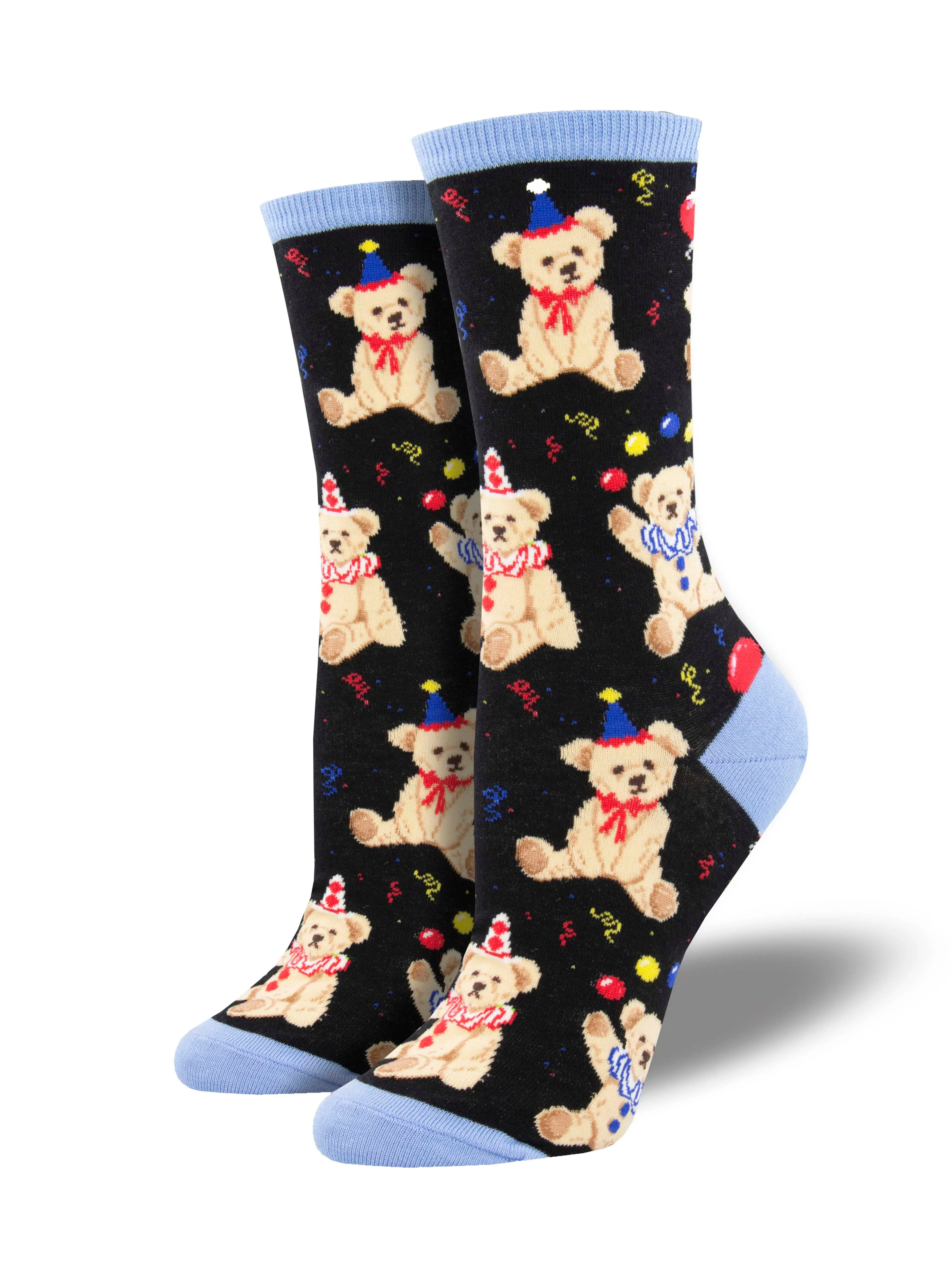 Ladies Party Bear Graphic Socks