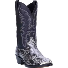 Laredo Monty Black & White Snake Print Boots