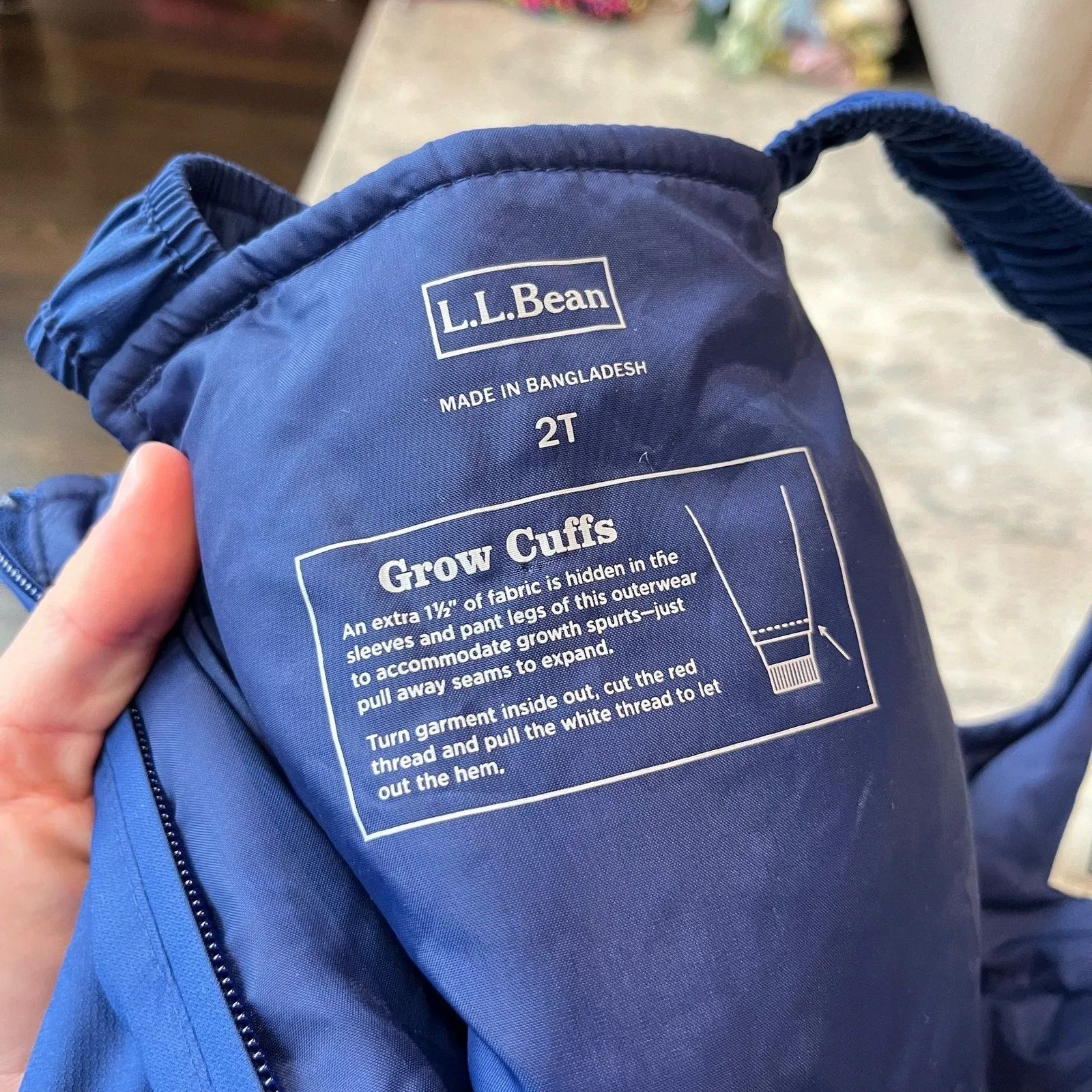 L.L. Bean Kids Blue Cold Buster Snow Bib Overalls 2T NWOT