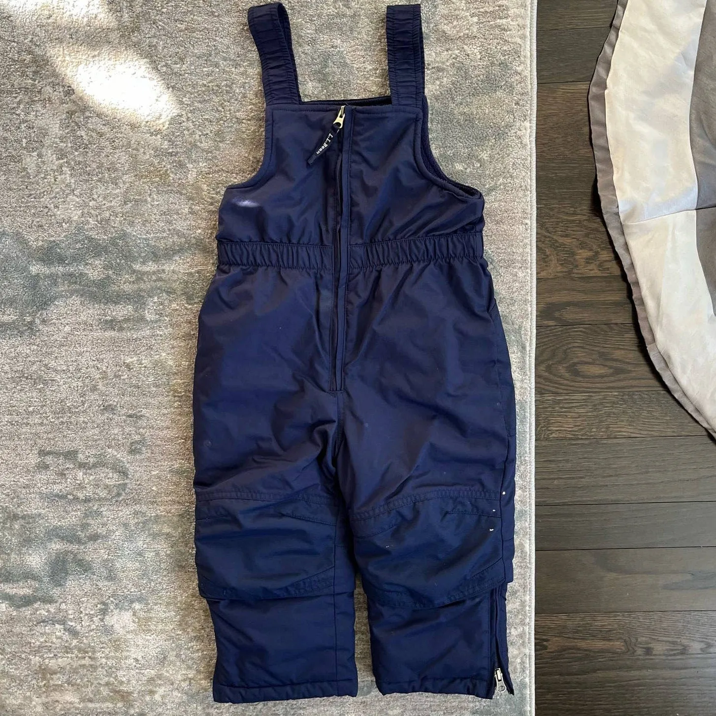 L.L. Bean Navy Blue Cold Buster Snow Bib Overalls 4T