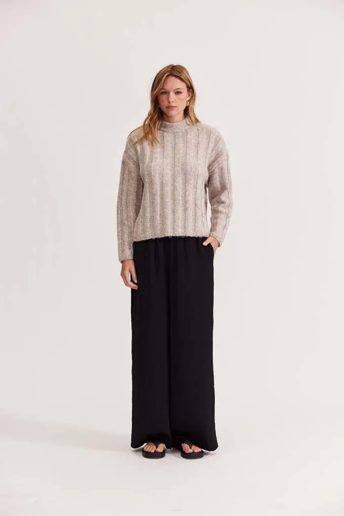 Maja Ribbed Jumper | Oat/Marle