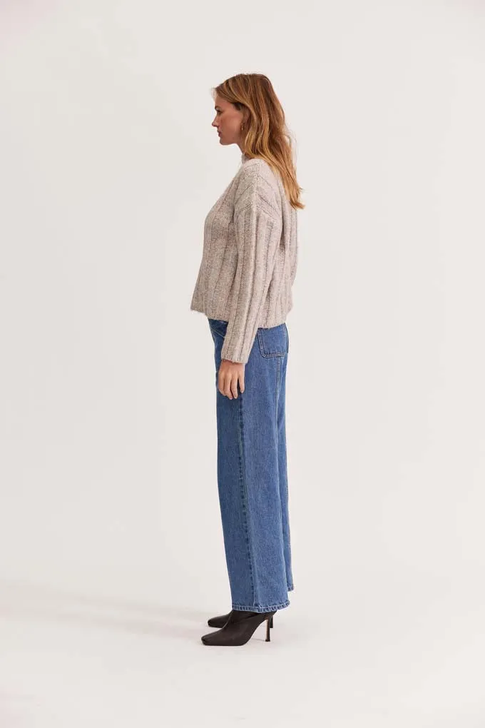 Maja Ribbed Jumper | Oat/Marle