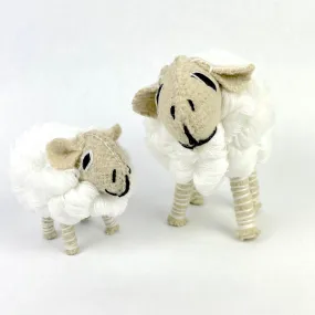 Mama & Baby White Sheep (1pr)