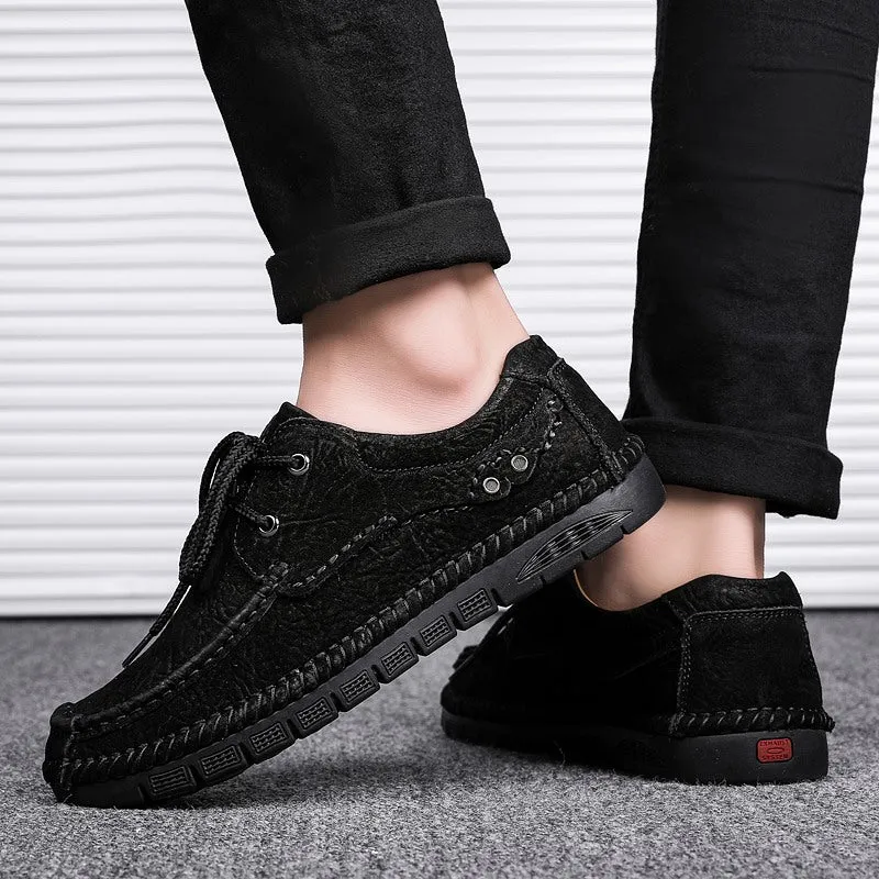 Men's Genuine Leather Lace-Up Casual Shoes Leisure Footwear | 88139