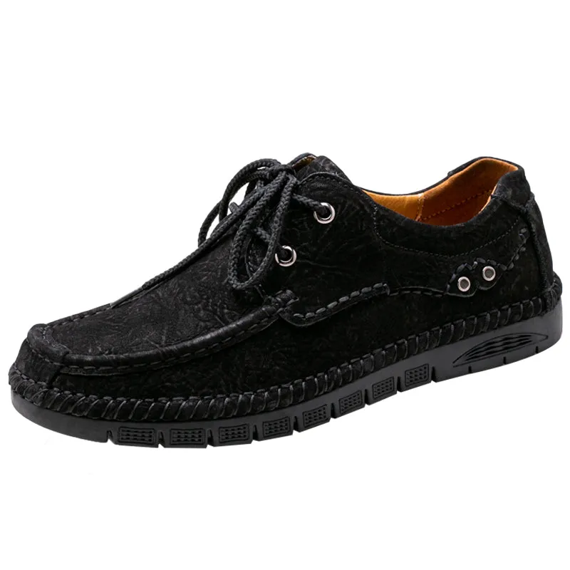 Men's Genuine Leather Lace-Up Casual Shoes Leisure Footwear | 88139