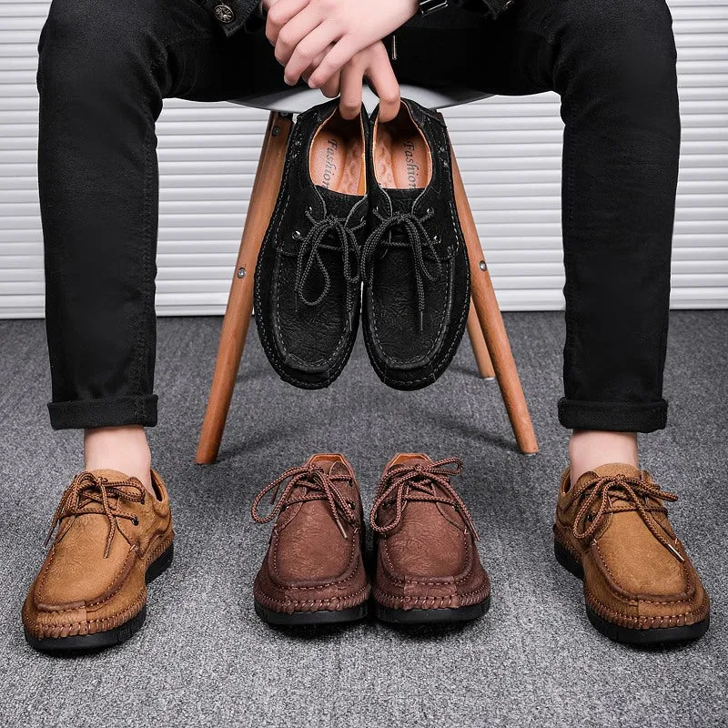 Men's Genuine Leather Lace-Up Casual Shoes Leisure Footwear | 88139