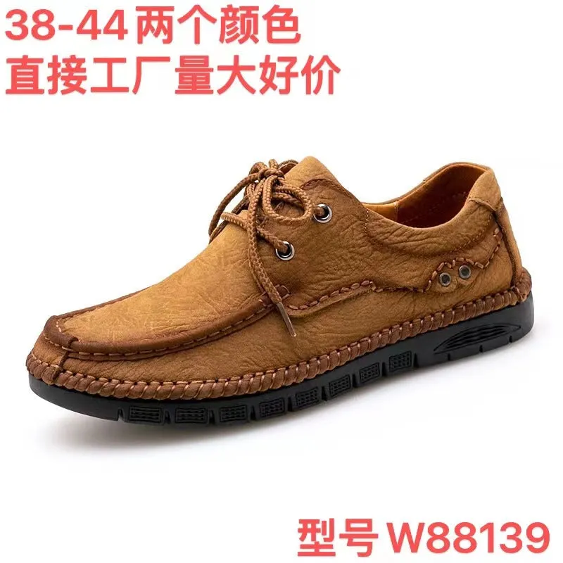 Men's Genuine Leather Lace-Up Casual Shoes Leisure Footwear | 88139