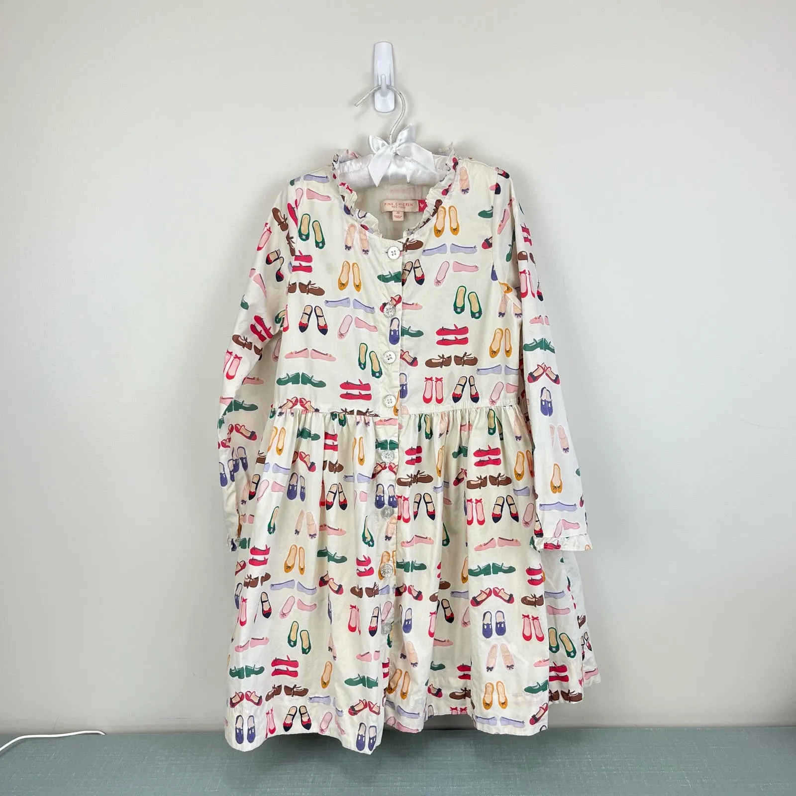 Pink Chicken New York Autumn Dress Antique White Multi Shoes 7