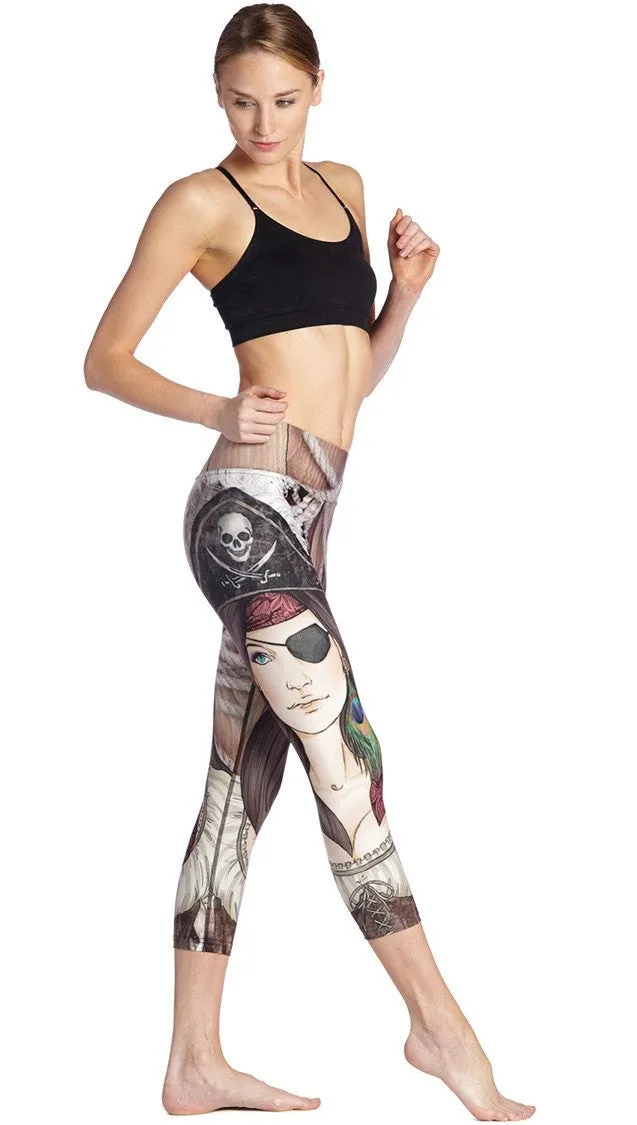 Pirate - Triathlon Capri Leggings - CUSTOM ORDER