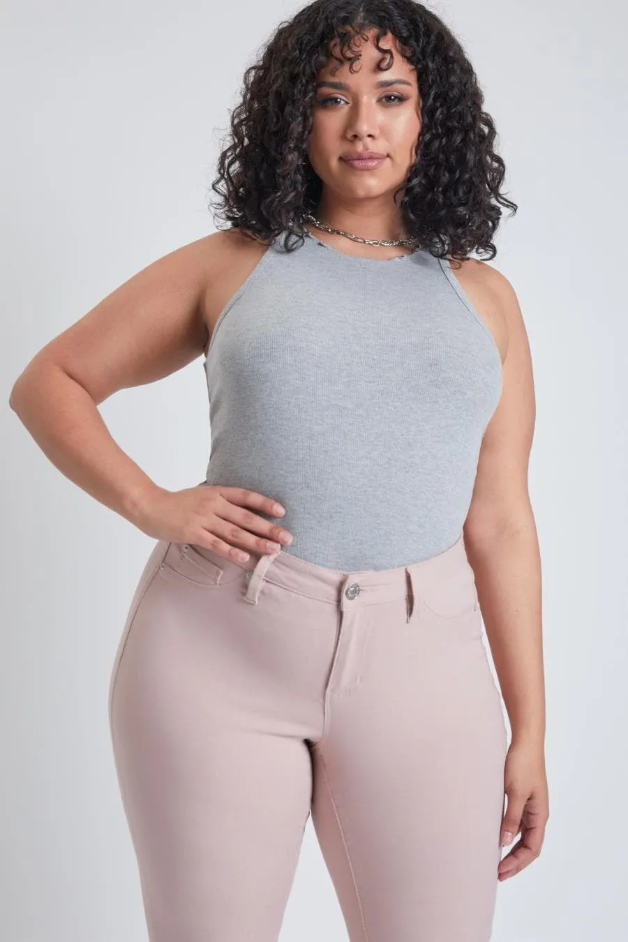 Plus Size Women's Hyperstretch Forever Color Pants - Pastels