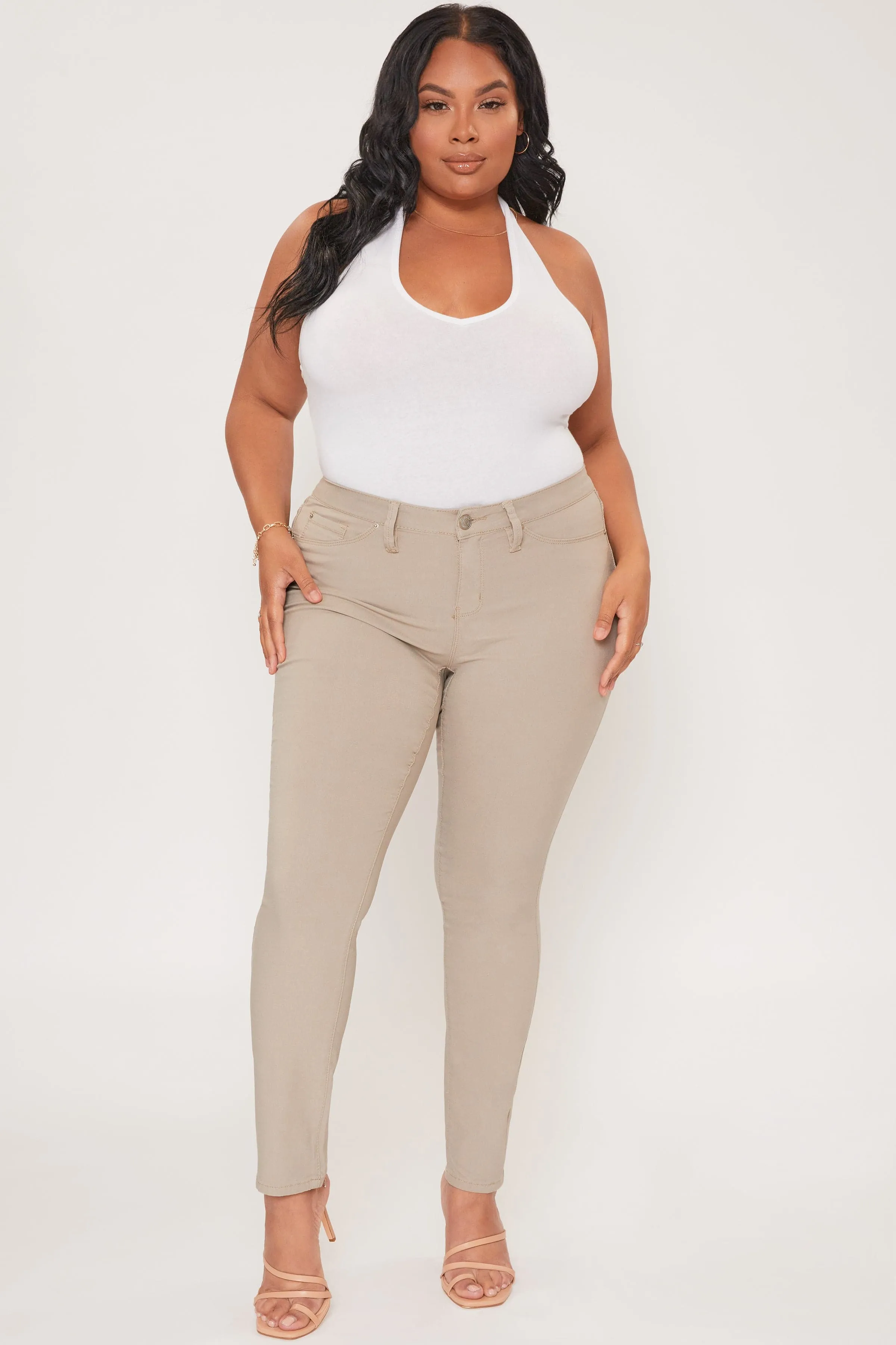 Plus Size Women's Hyperstretch Forever Color Pants - Pastels