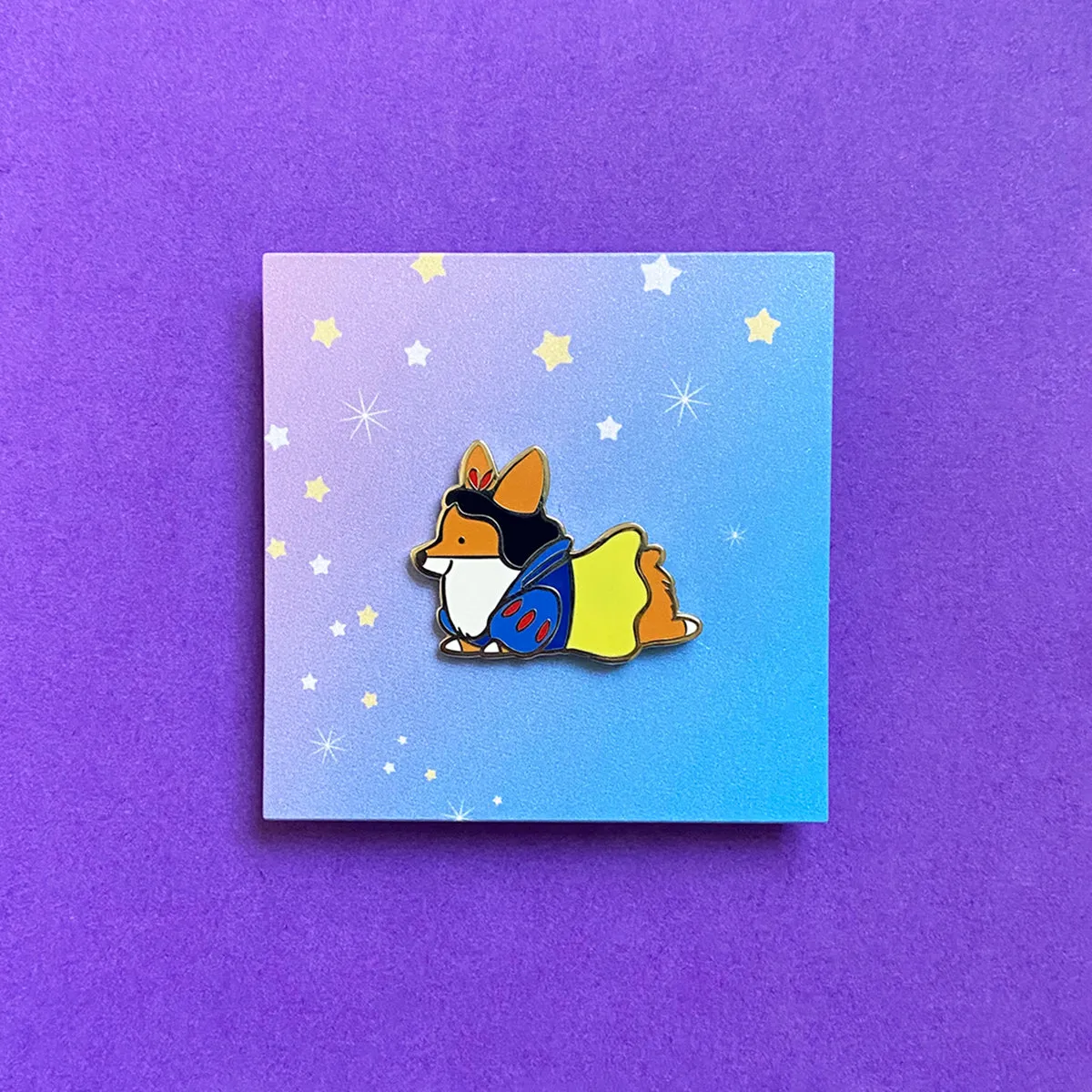 "Corg White" Enamel Pin | Storybork Collection Volume 1