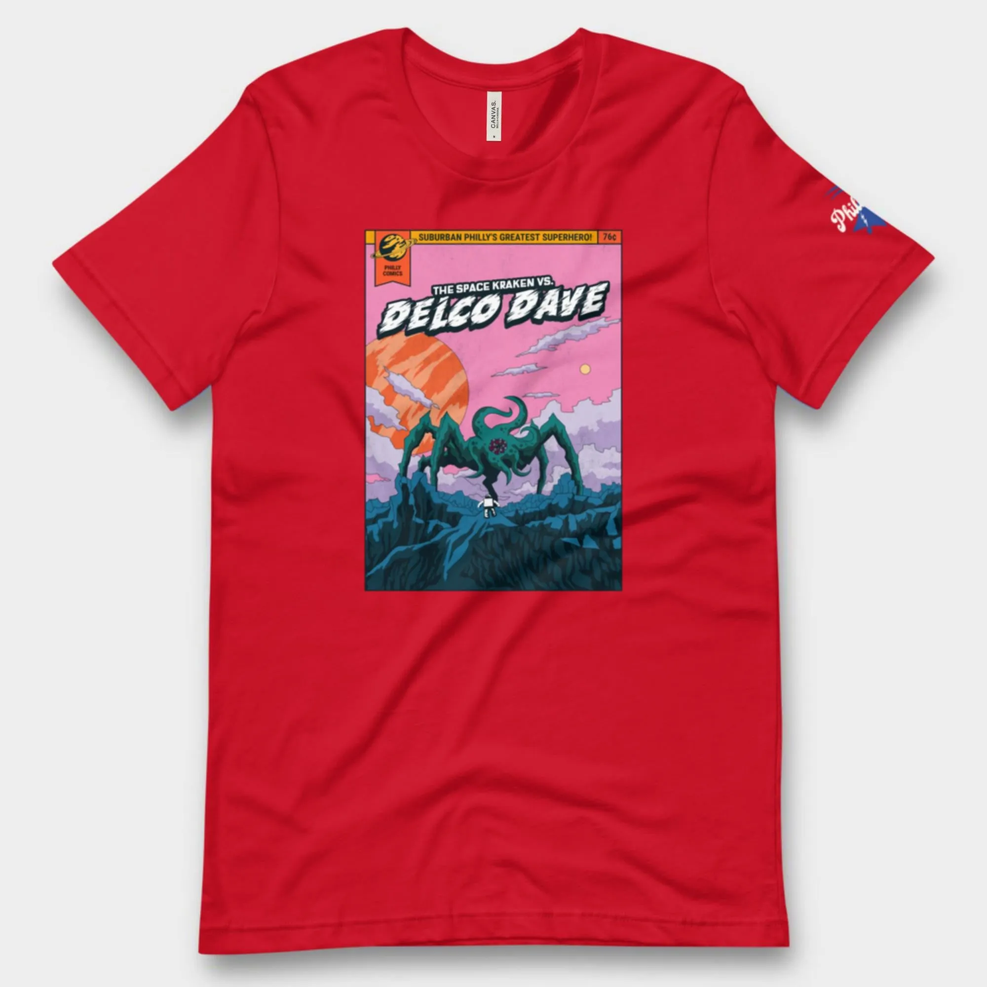 "Philly Comics Delco Dave vs. The Space Kraken" Tee