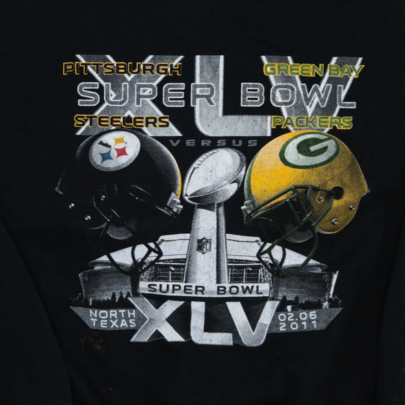 Steelers v. Packers Super Bowl XLV Crewneck (L)