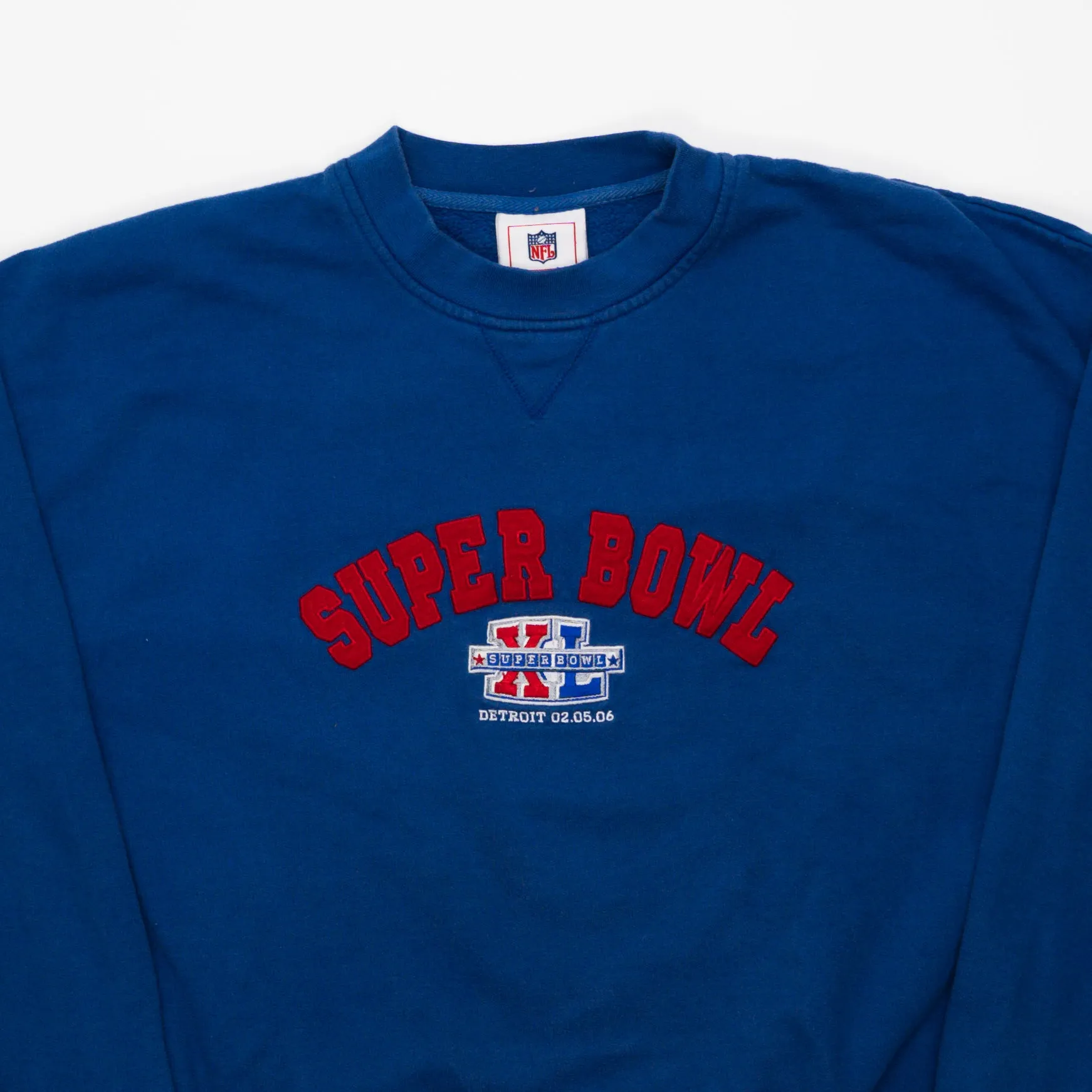 Vintage '06 Blue Super Bowl Detroit XL Crewneck (L/XL)