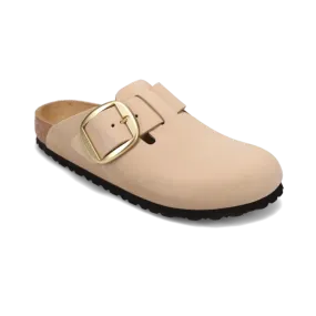 Women's Boston Big Buckle Narrow Sandcastle Nubuck