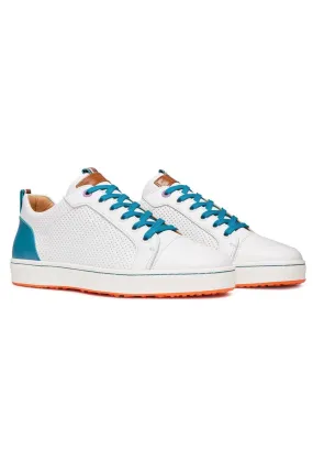 Women's Royal Albartross Golf Shoes | The Almafi White/Teal